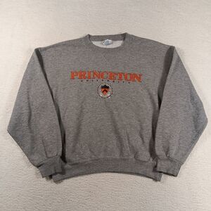 Vintage 90s Russell Athletic Sweatshirt Mens Large Gray Princeton University
